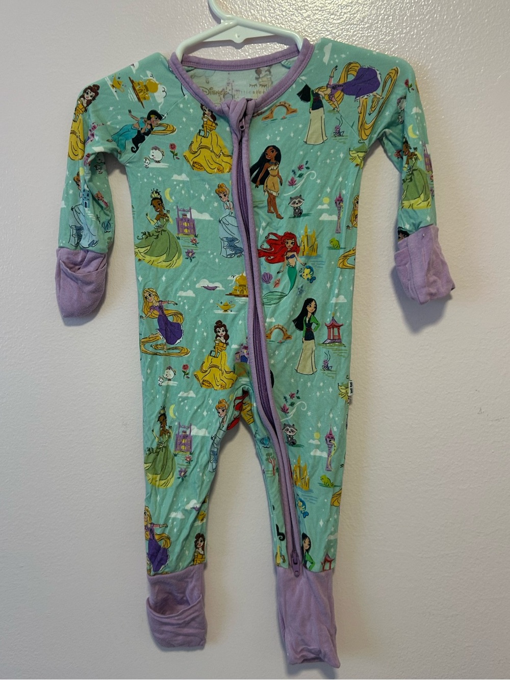 Little Sleepies Disney Princess Sleeper Sz 0-3 Mo